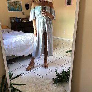 Baby blue romper dress